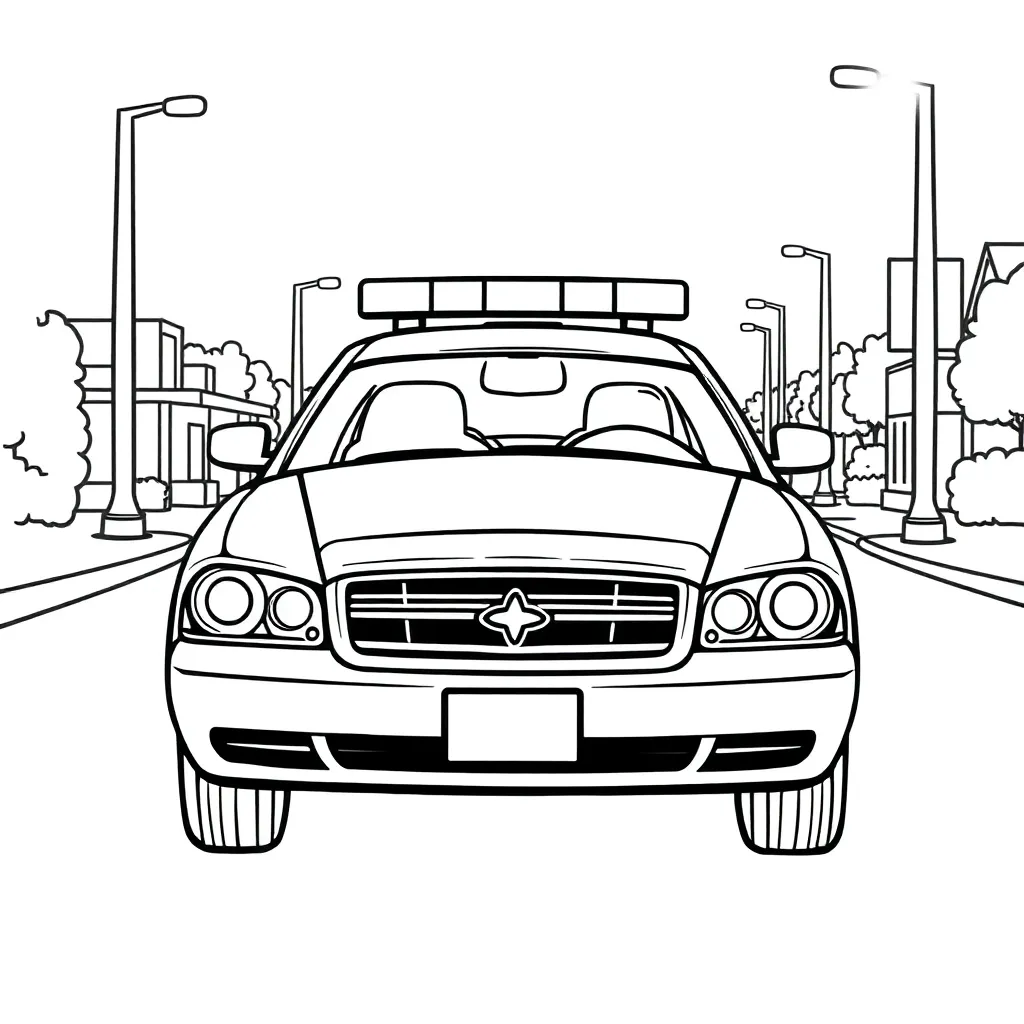 Police Car coloring page