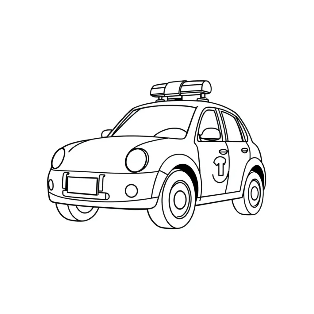 Police Car coloring page