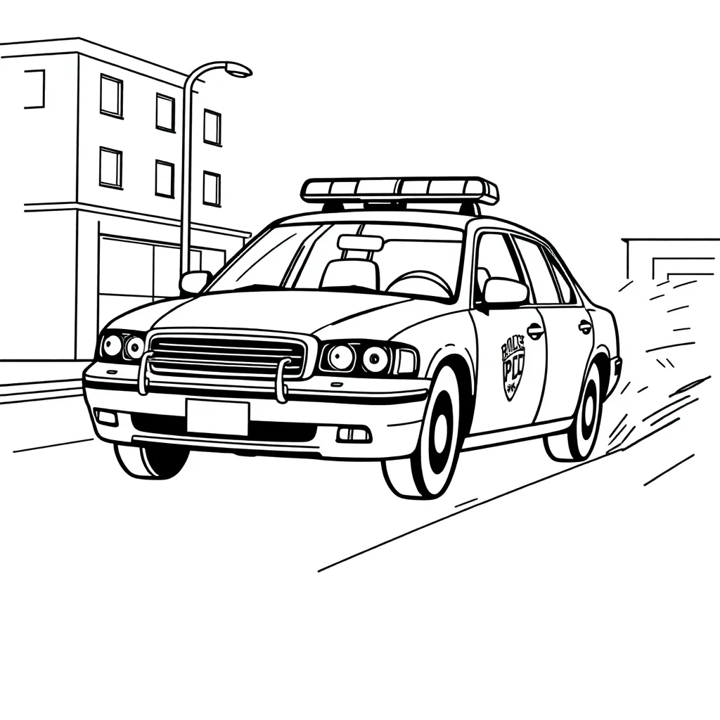 Police Car coloring page