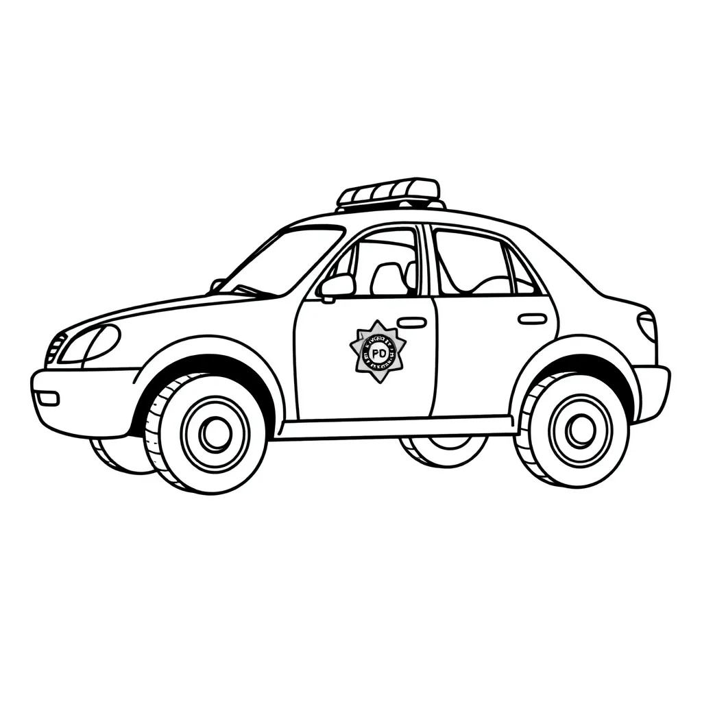 Police Car coloring page