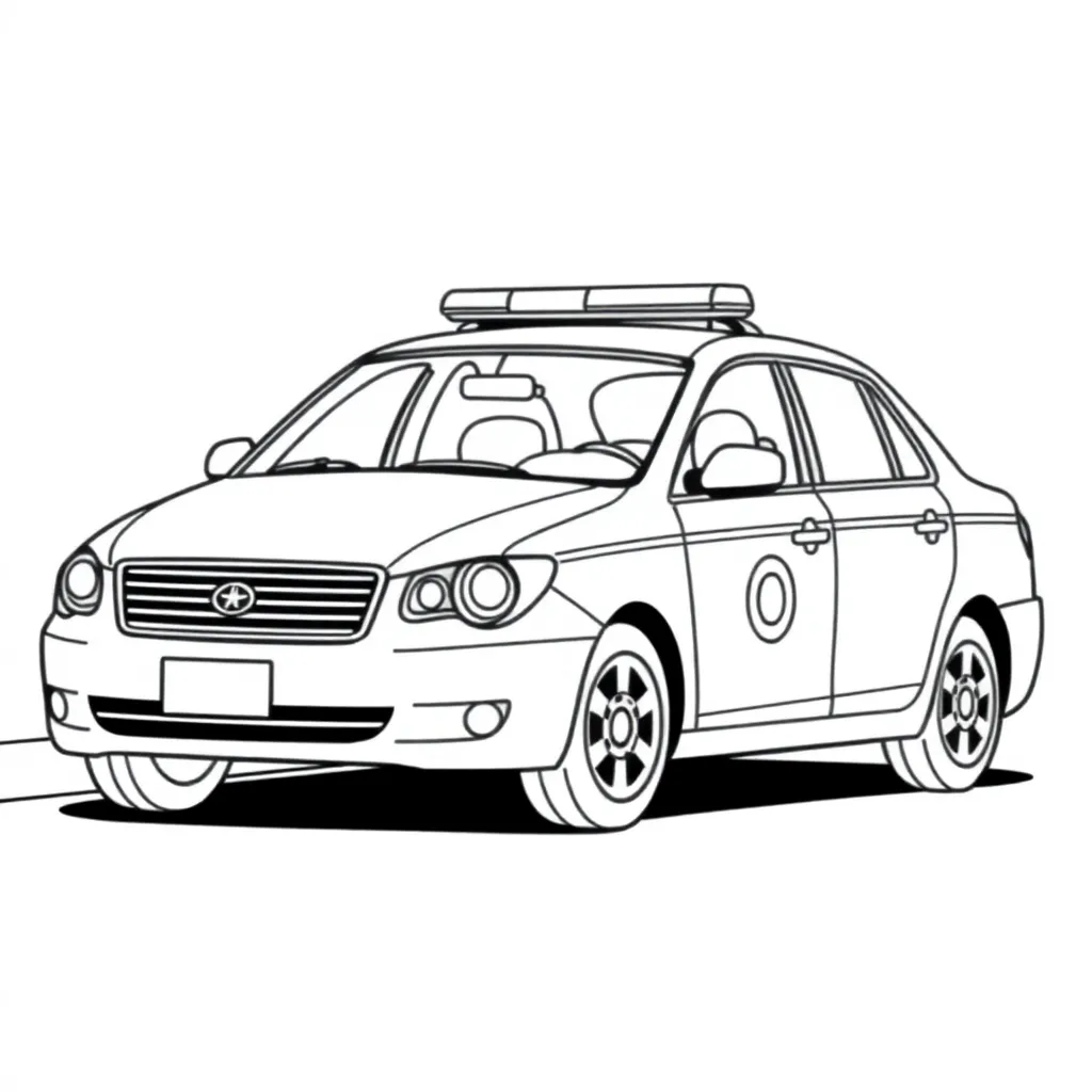 Police Car coloring page