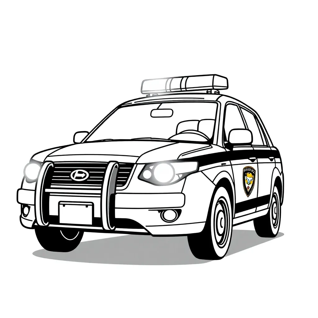 Police Car coloring page