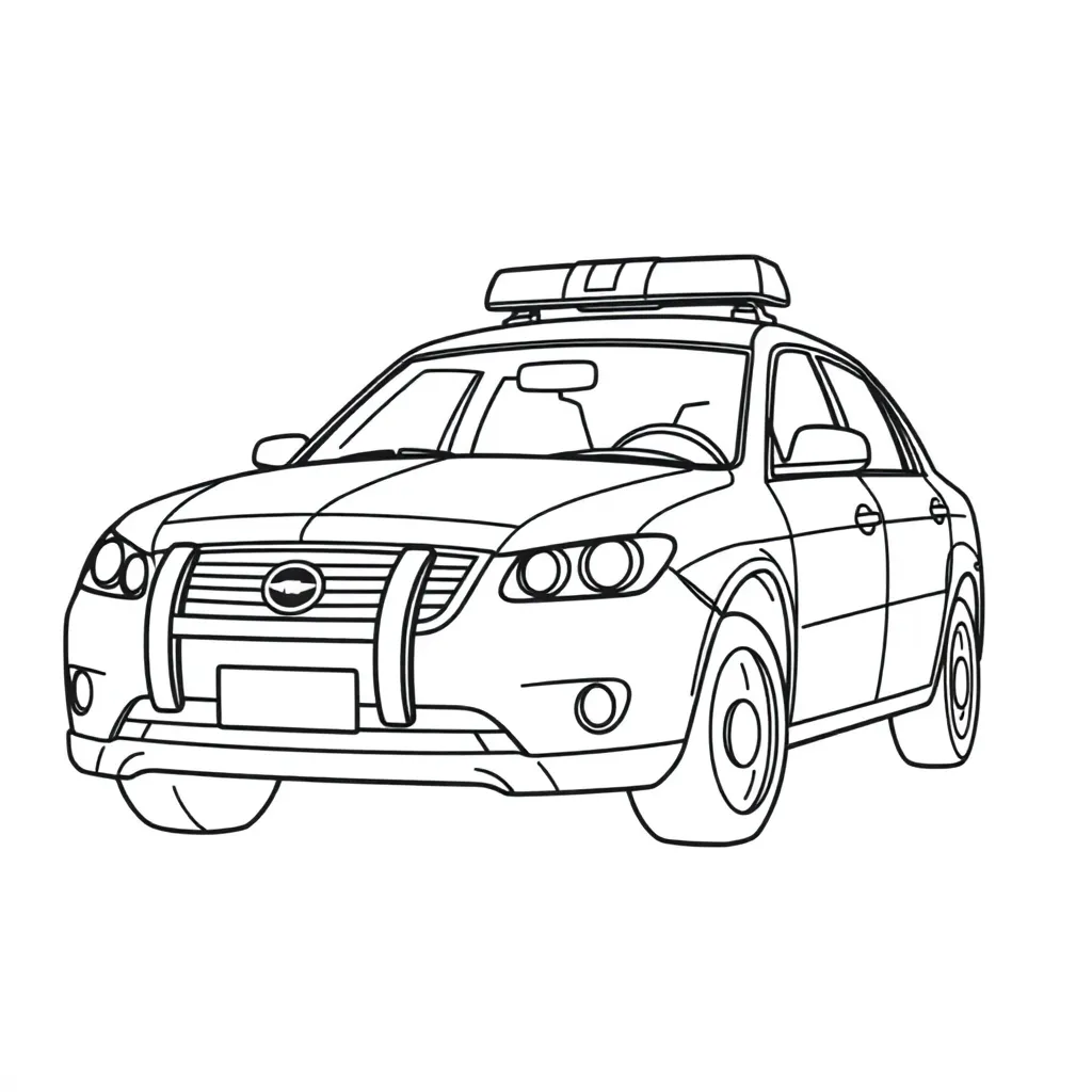 Police Car coloring page