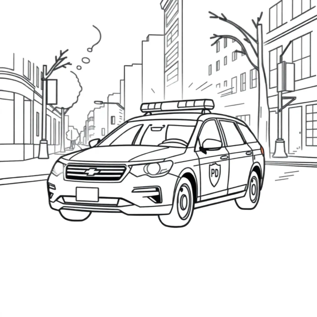 Police Car coloring page