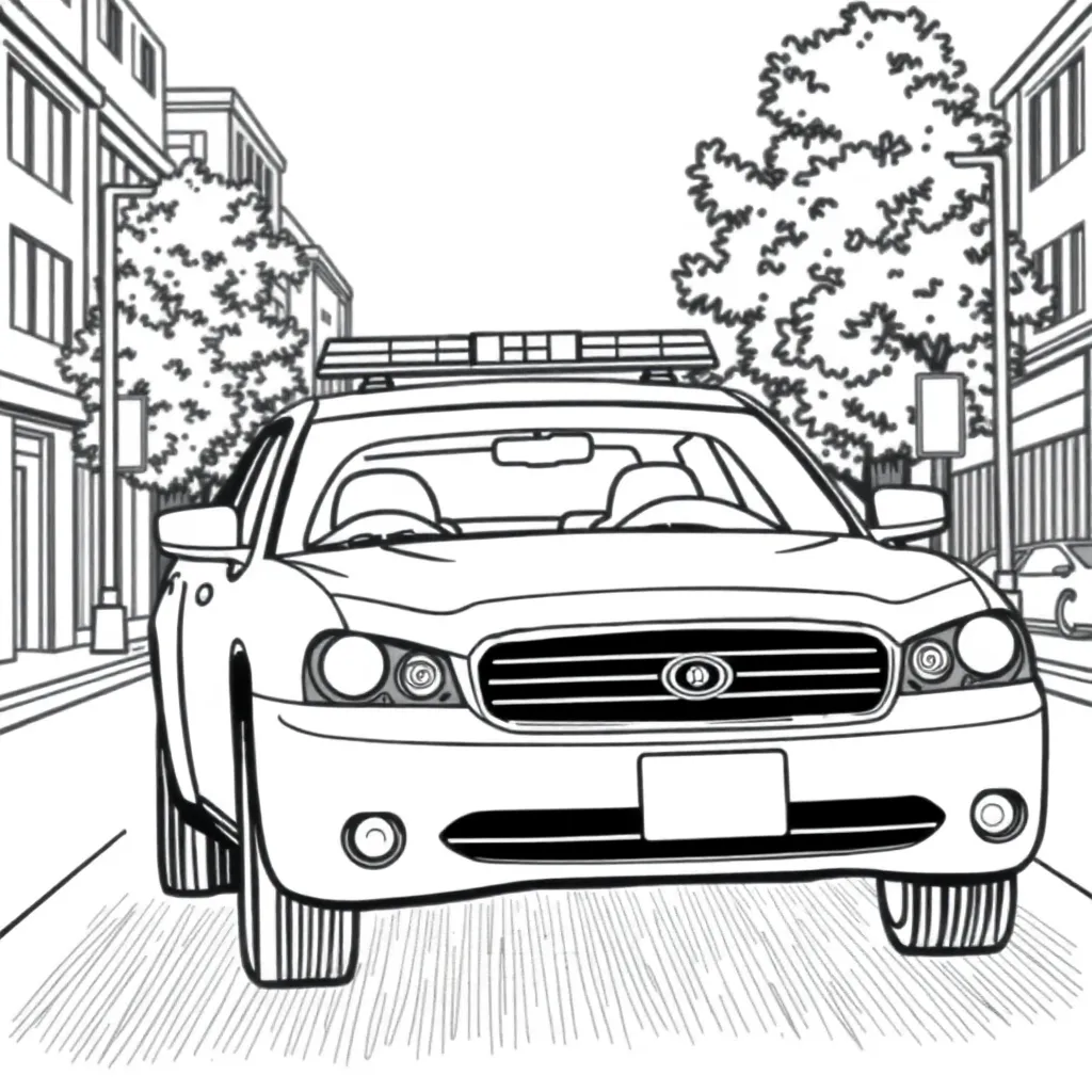 Police Car coloring page
