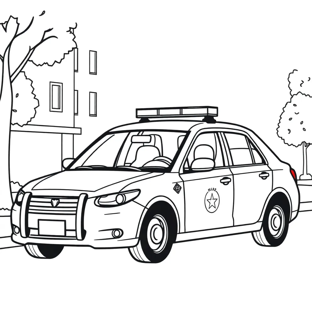 Police Car coloring page