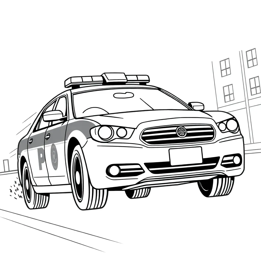 Police Car coloring page