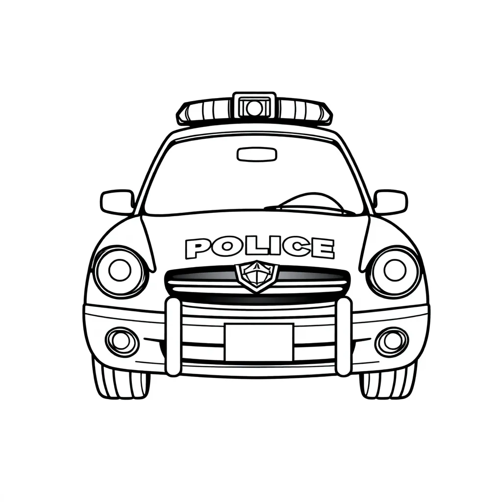 Police Car coloring page