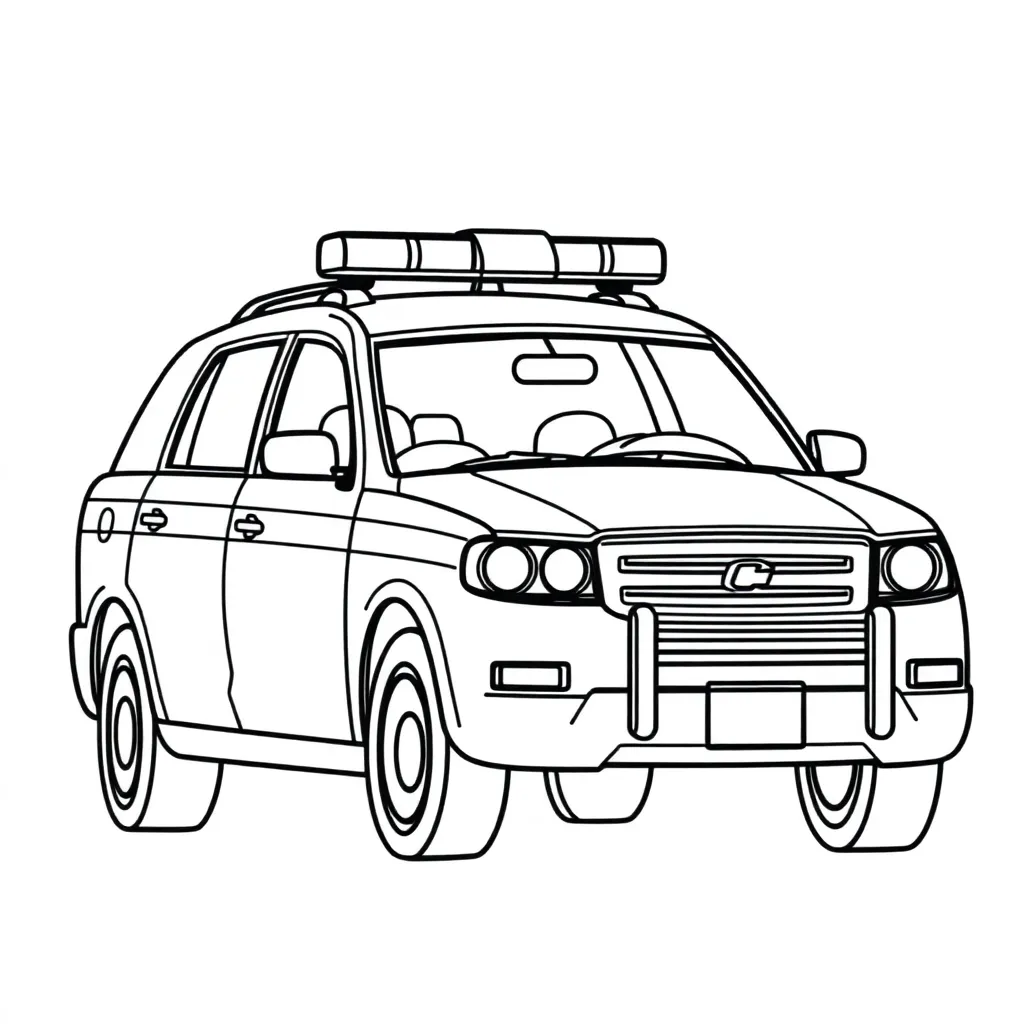 Police Car coloring page