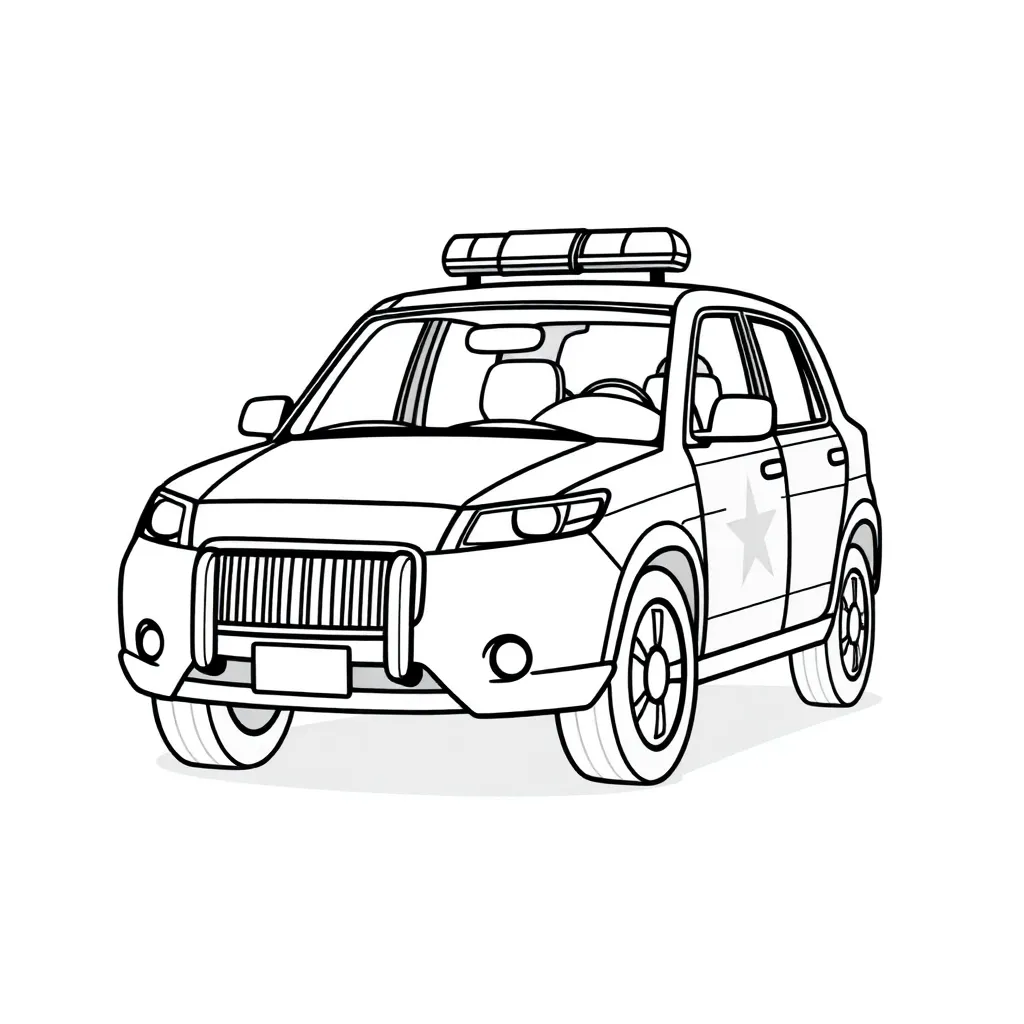 Police Car coloring page