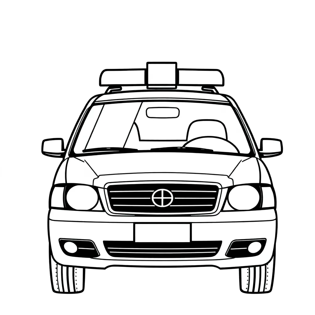 Police Car coloring page