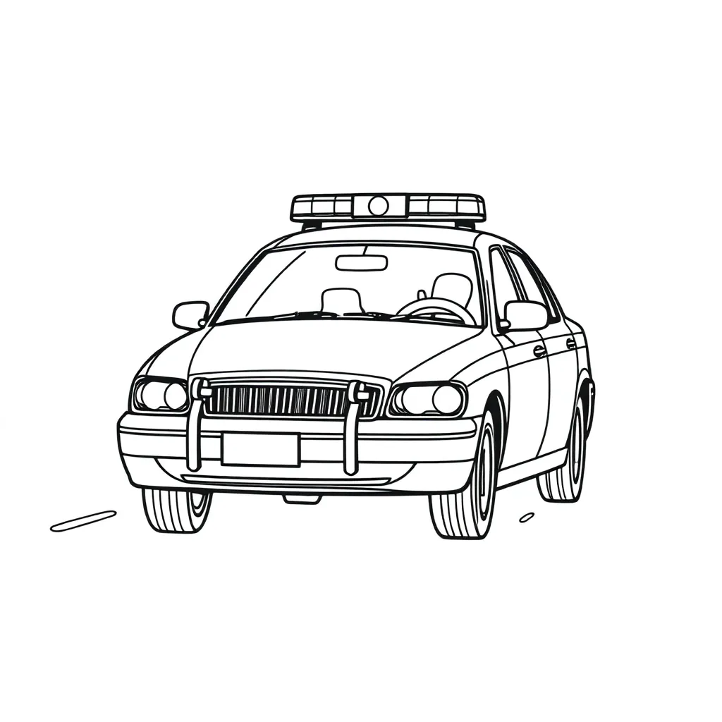 Police Car coloring page