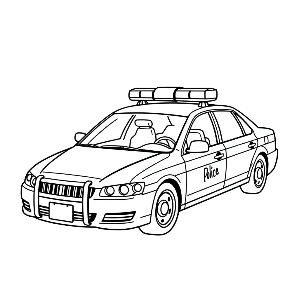 Police Car coloring page