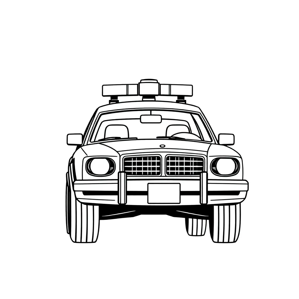 Police Car coloring page
