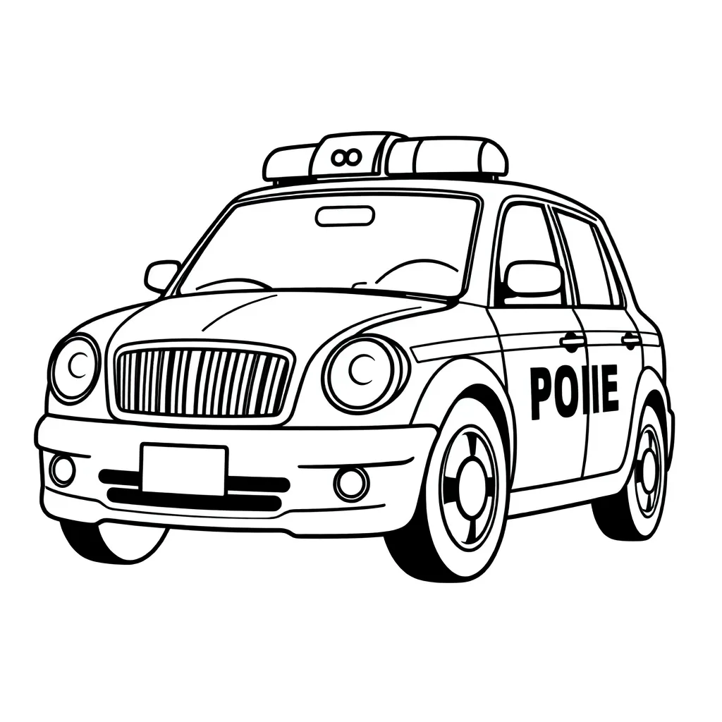 Police Car coloring page