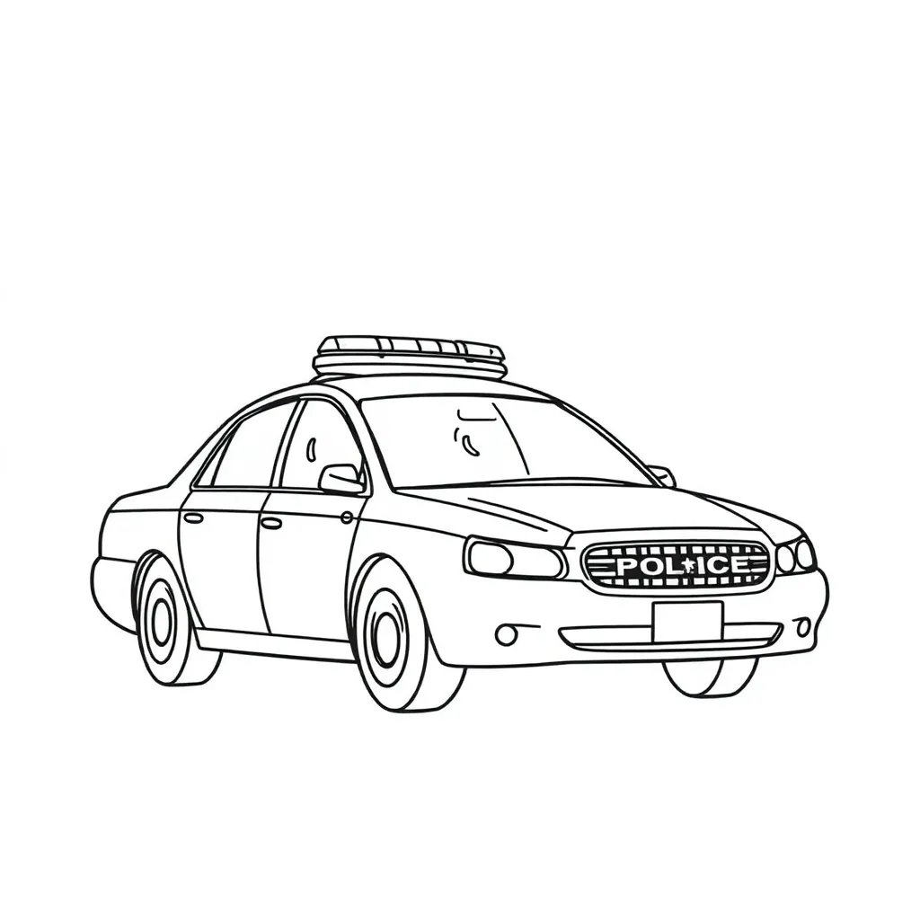 Police Car coloring page