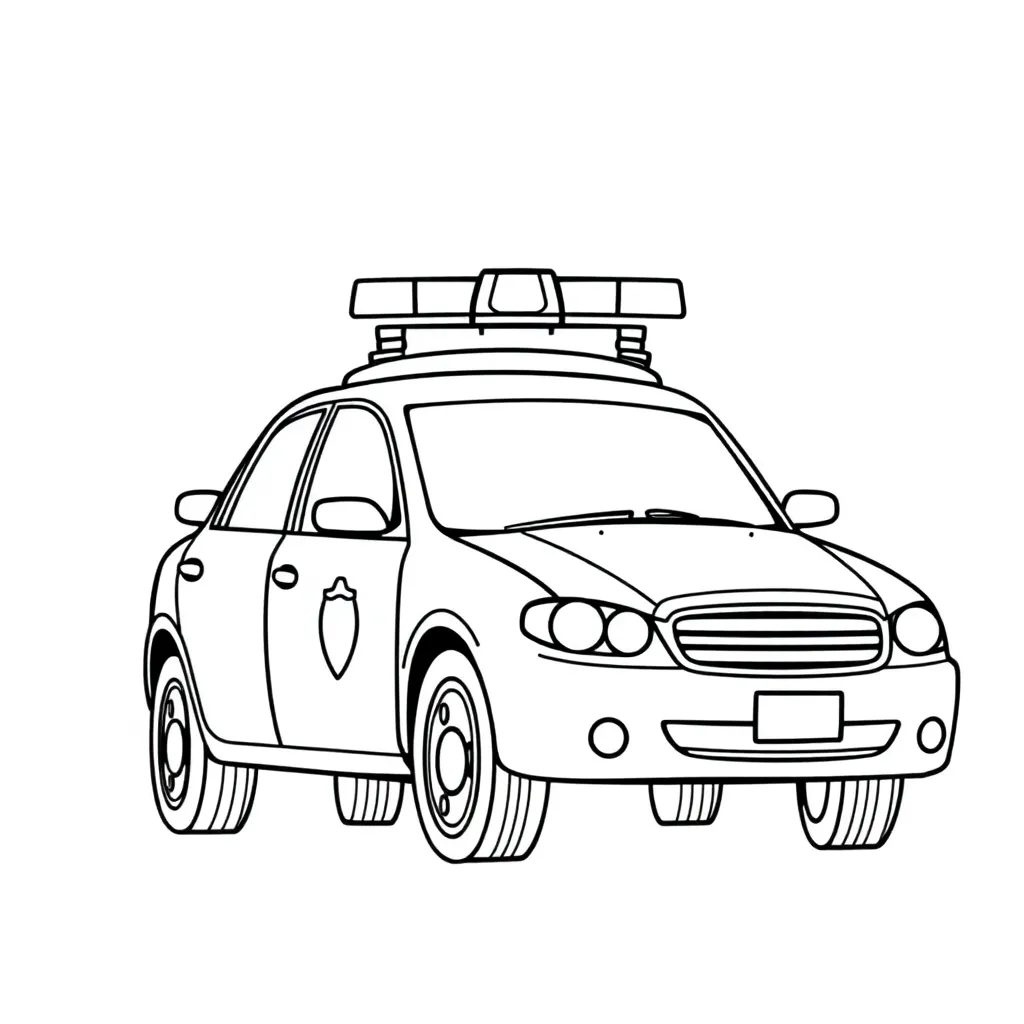 Police Car coloring page