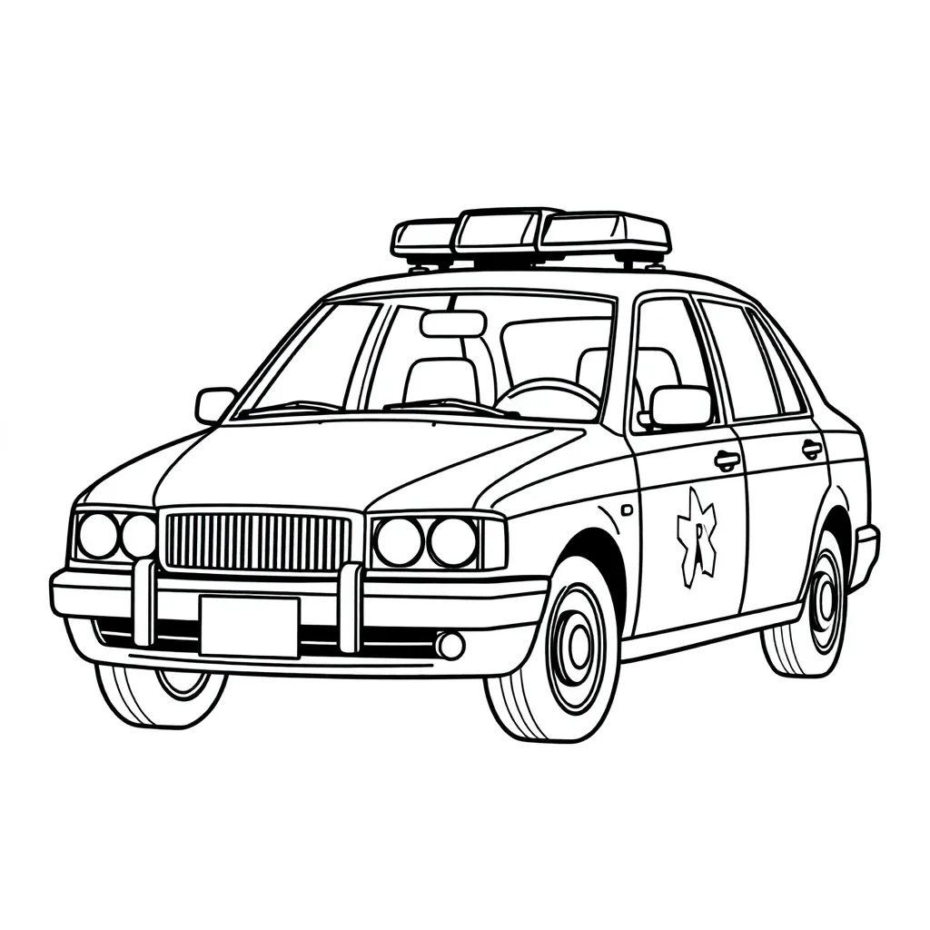Police Car coloring page