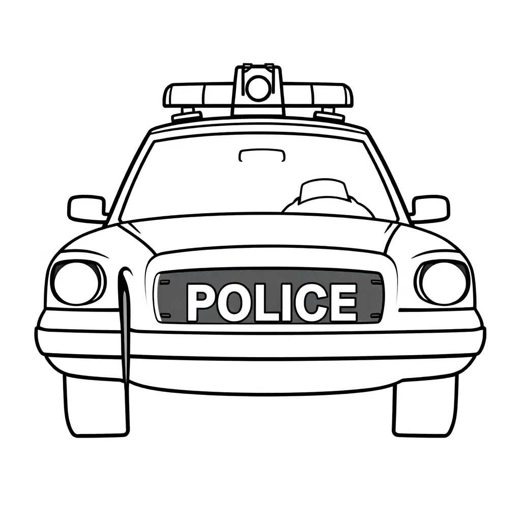 Police Car coloring page