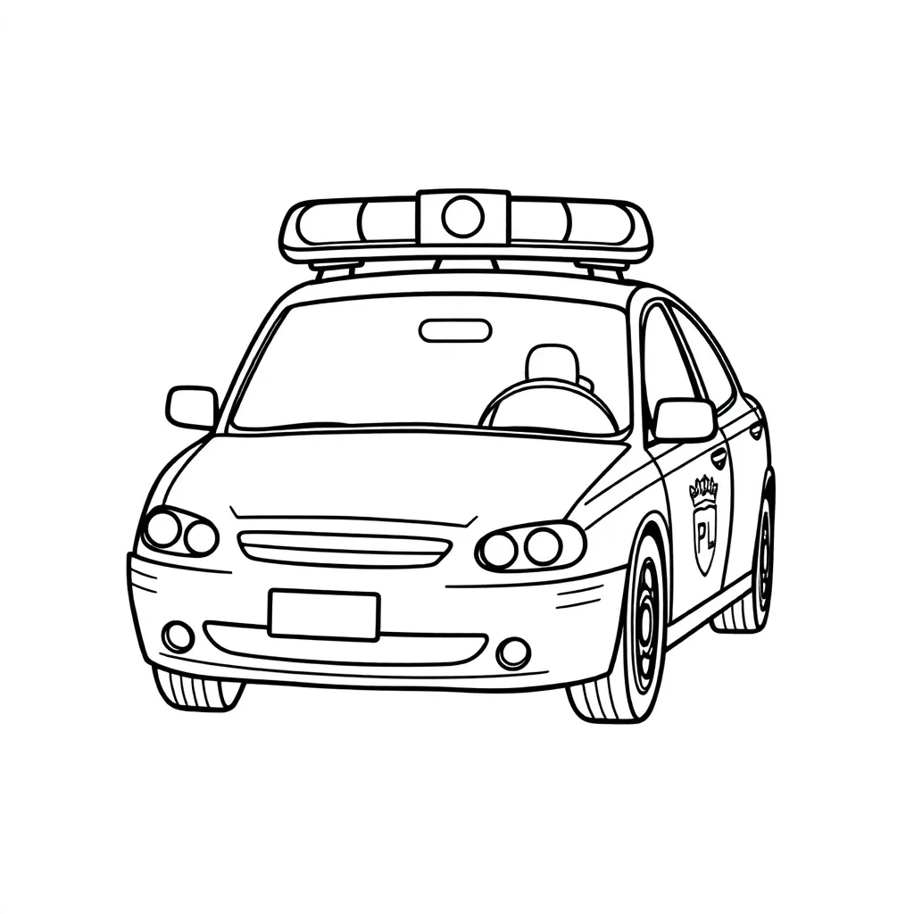 Police Car coloring page
