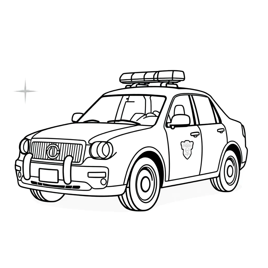 Police Car coloring page