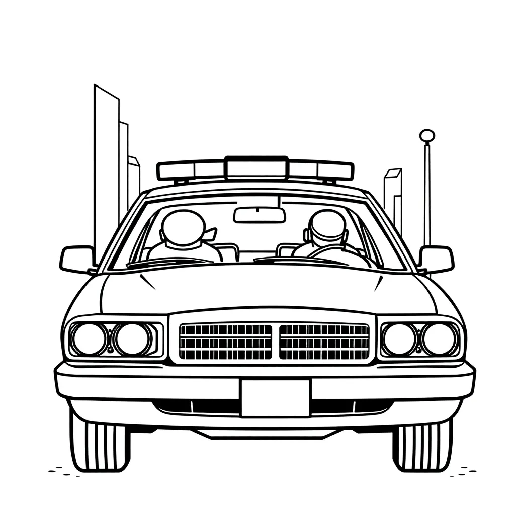 Police Car coloring page