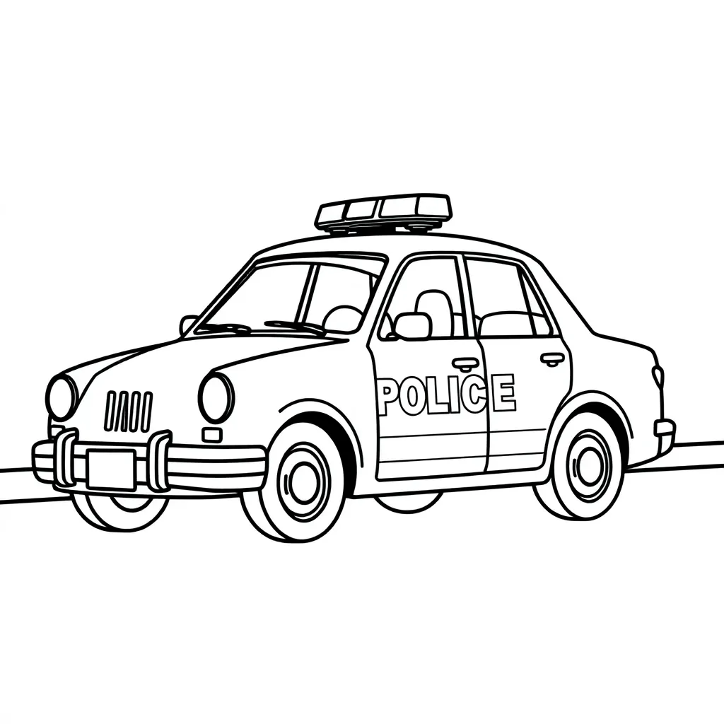 Police Car coloring page