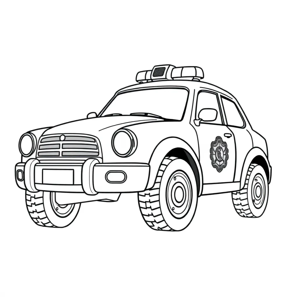 Police Car coloring page