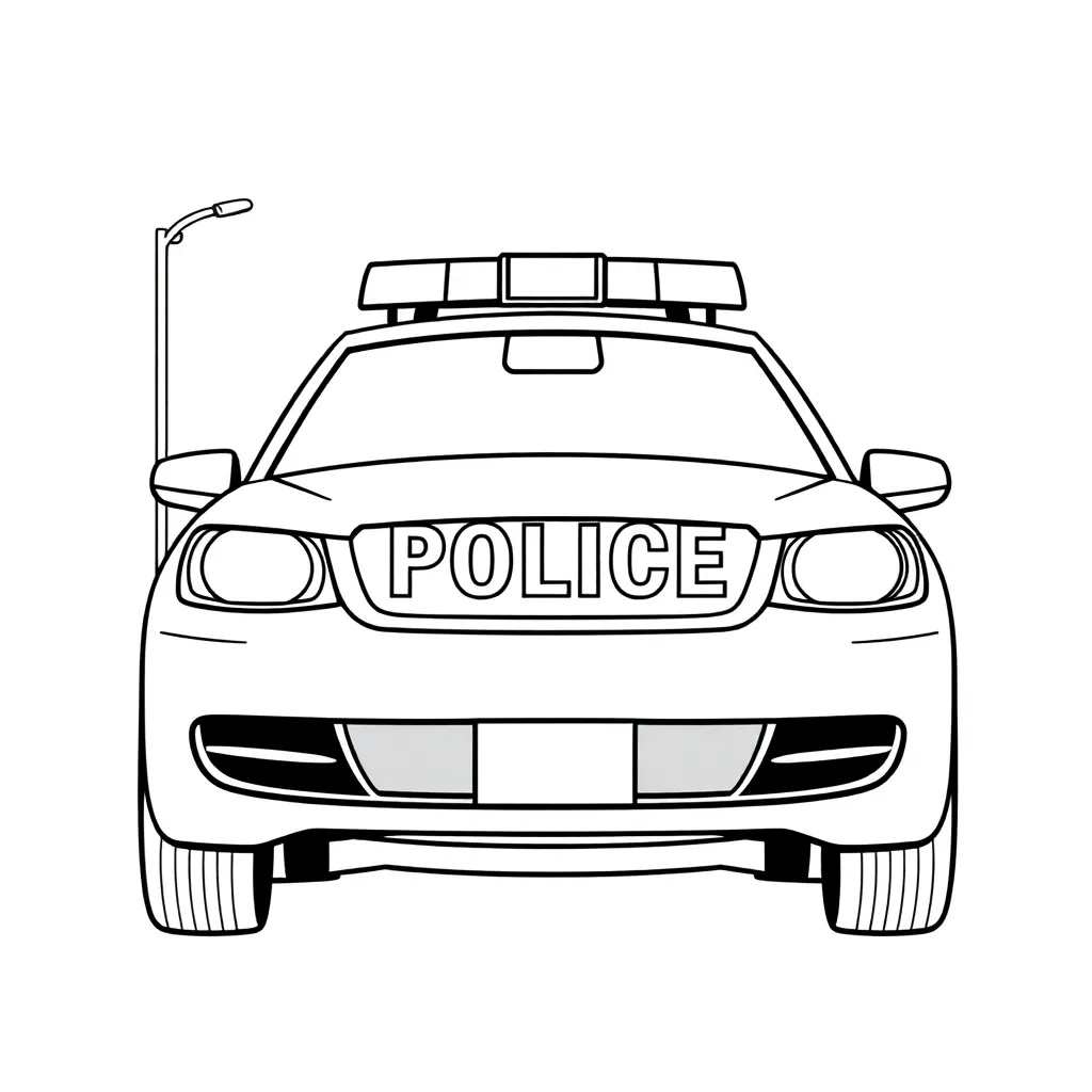 Police Car coloring page