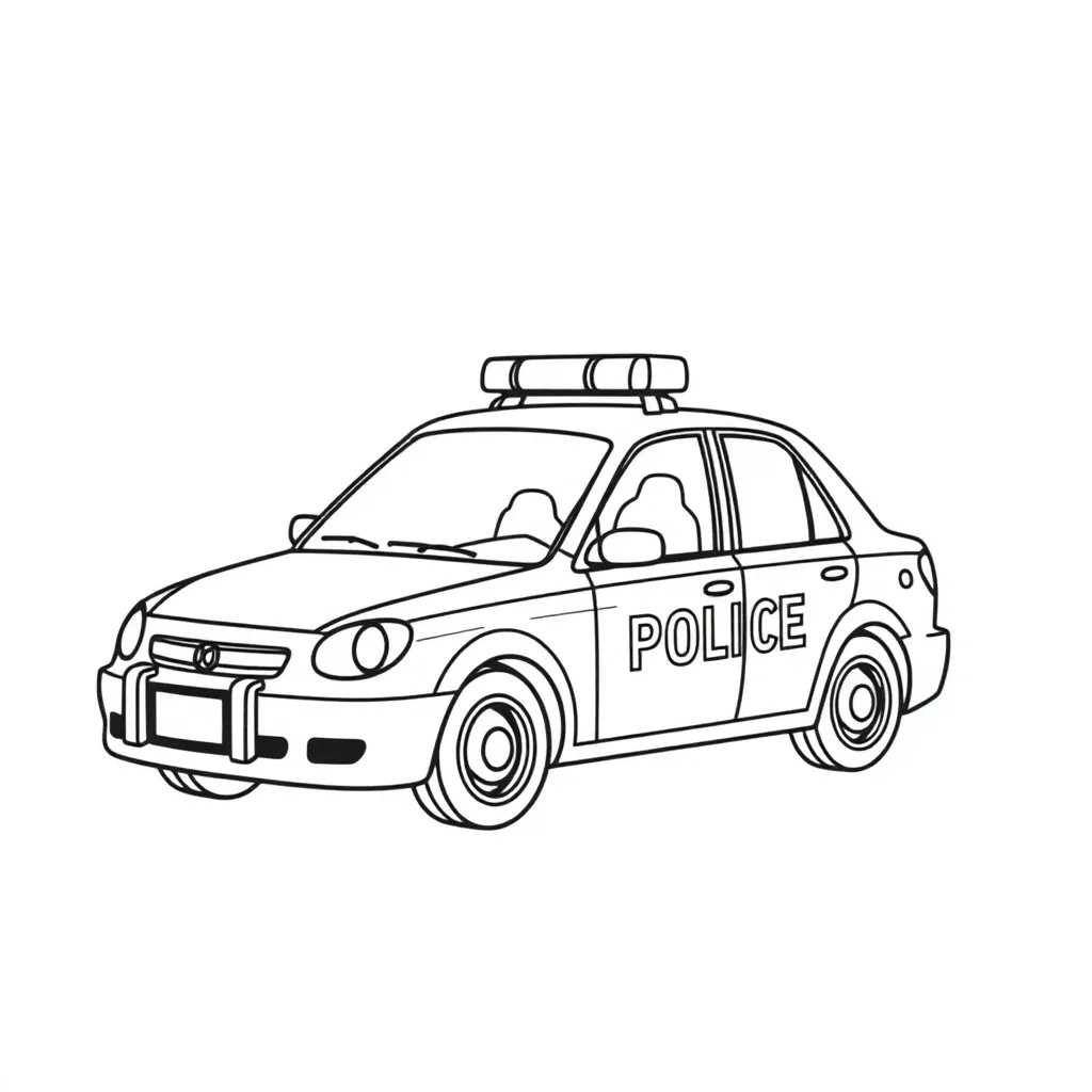 Police Car coloring page