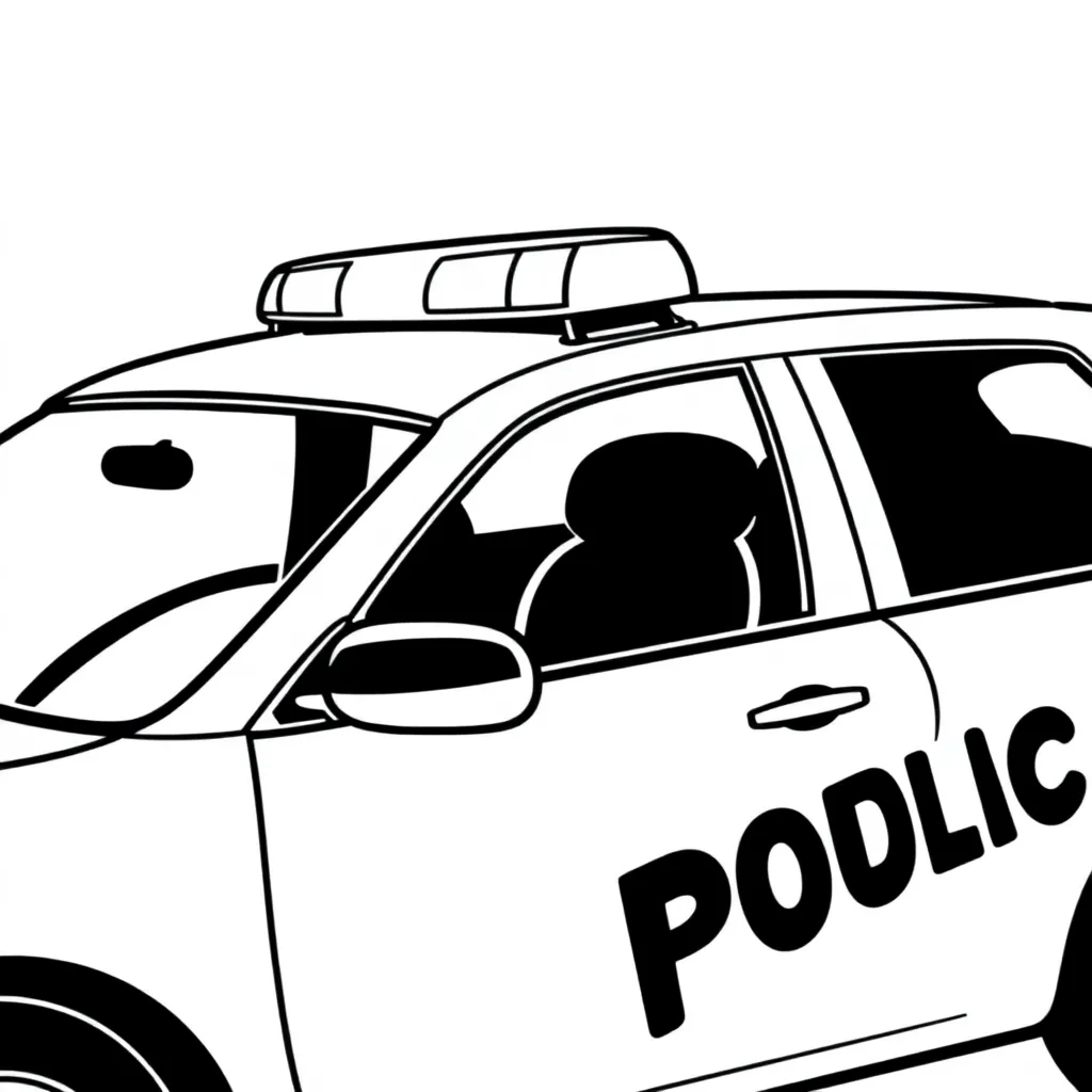 Police Car coloring page