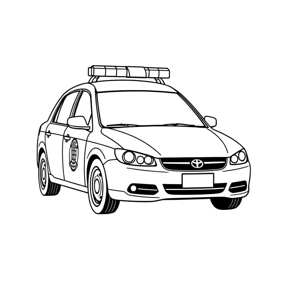 Police Car coloring page
