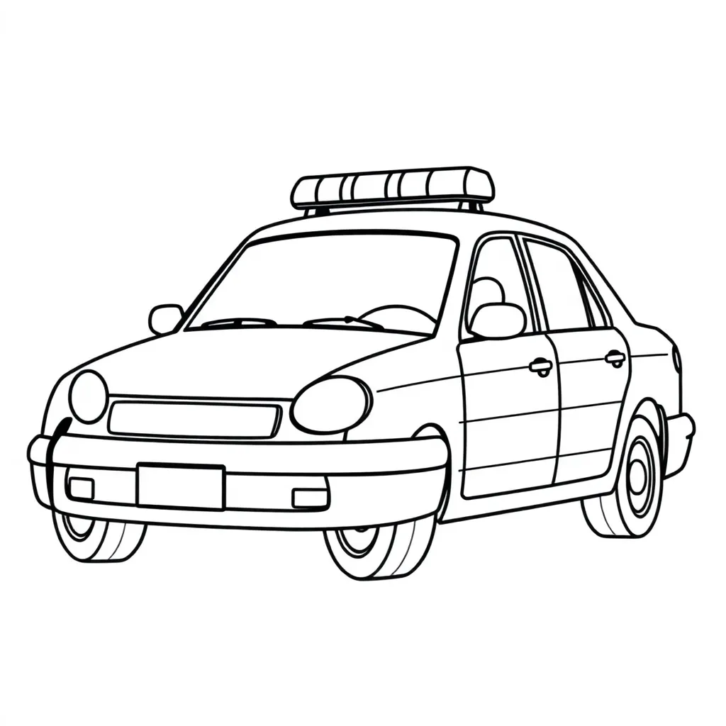 Police Car coloring page