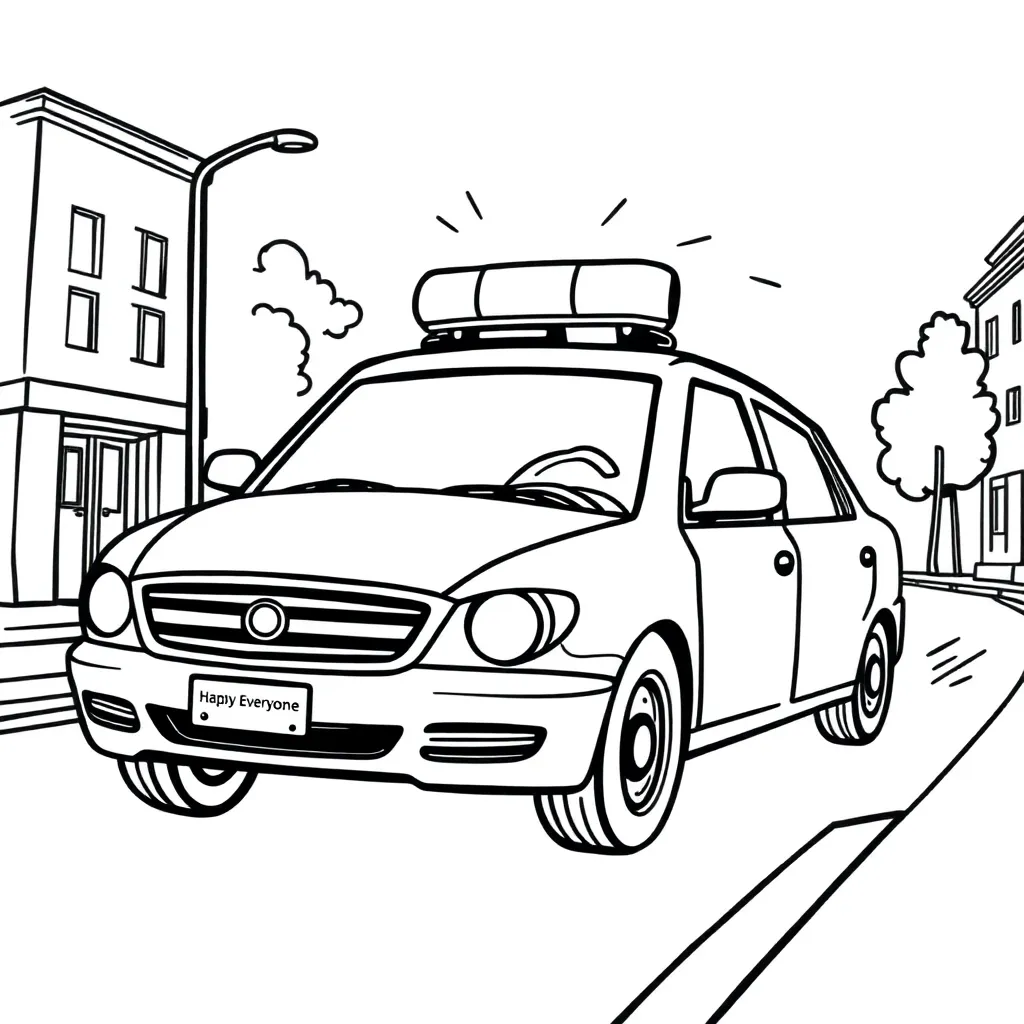 Police Car coloring page