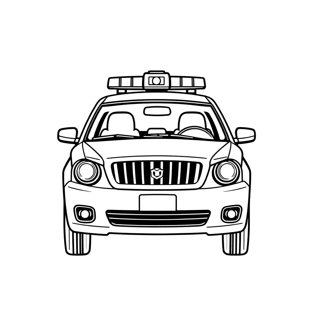 Police Car coloring page