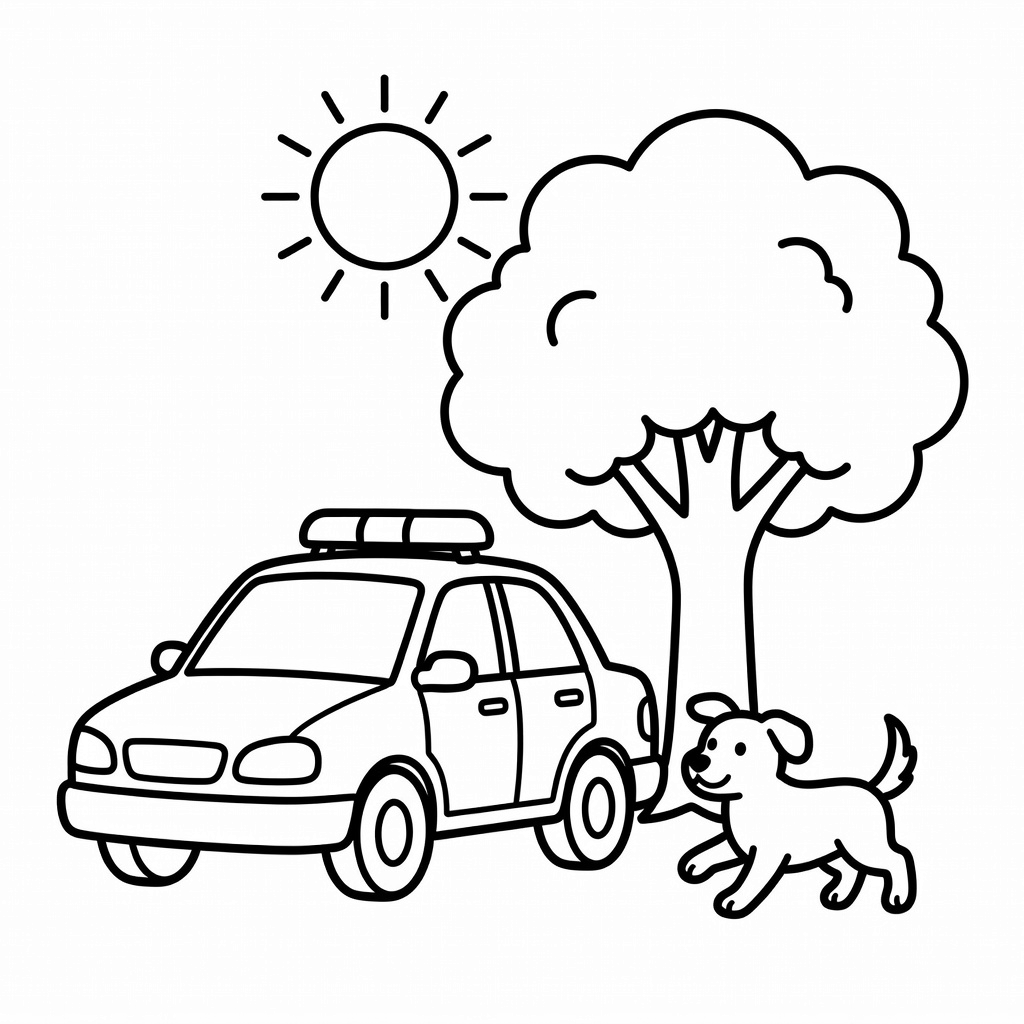 Police Car coloring page
