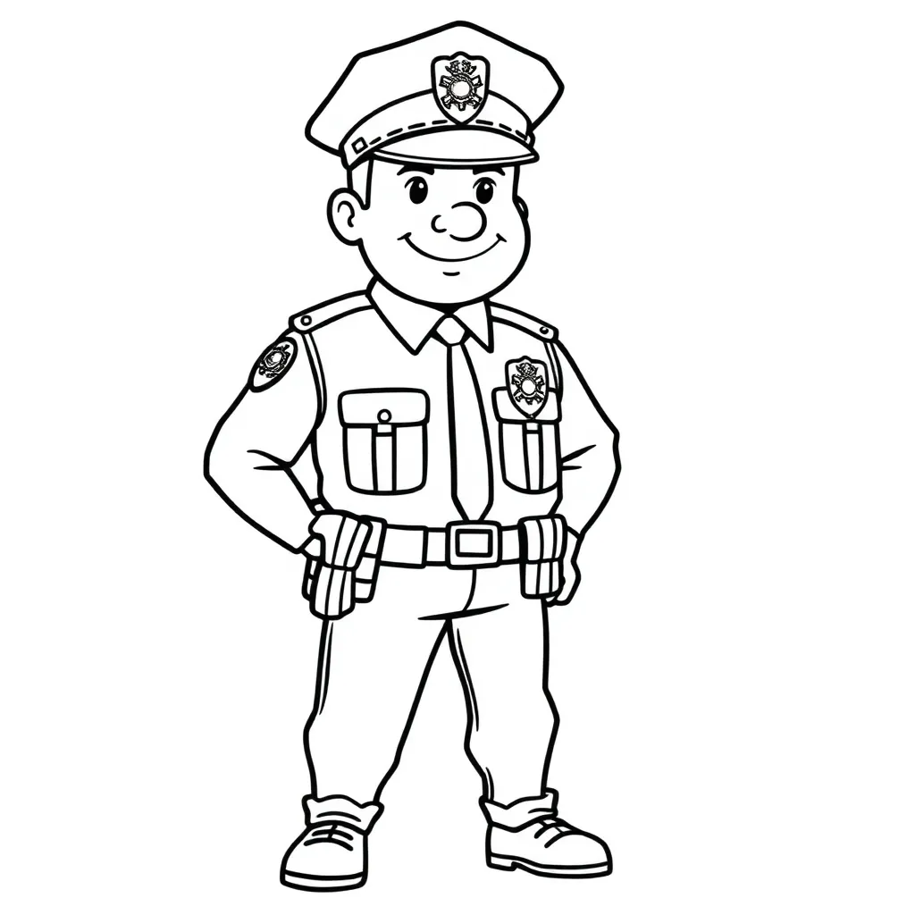 Police coloring page