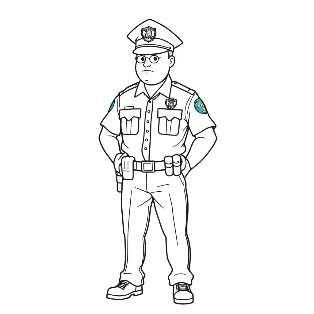 Police coloring page