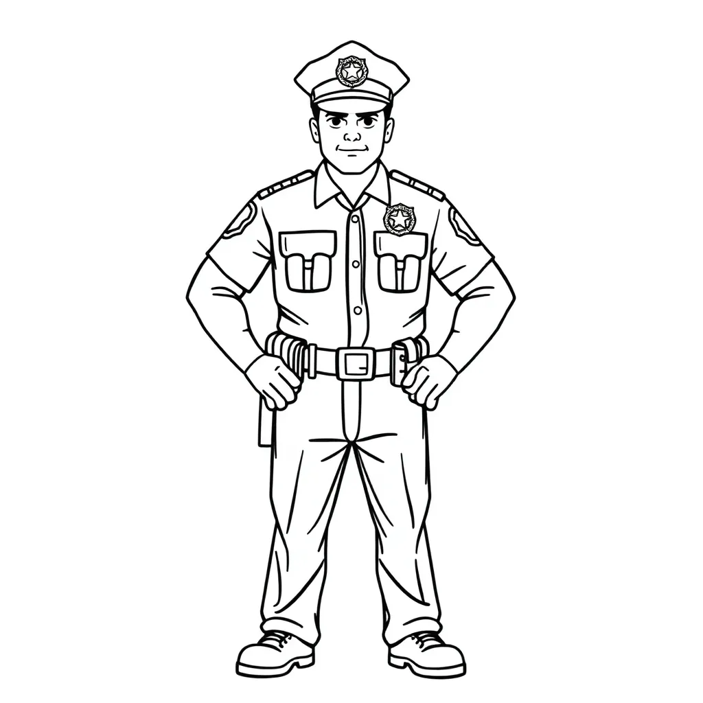 Police coloring page