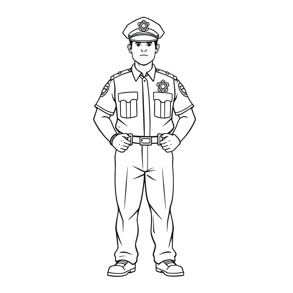 Police coloring page