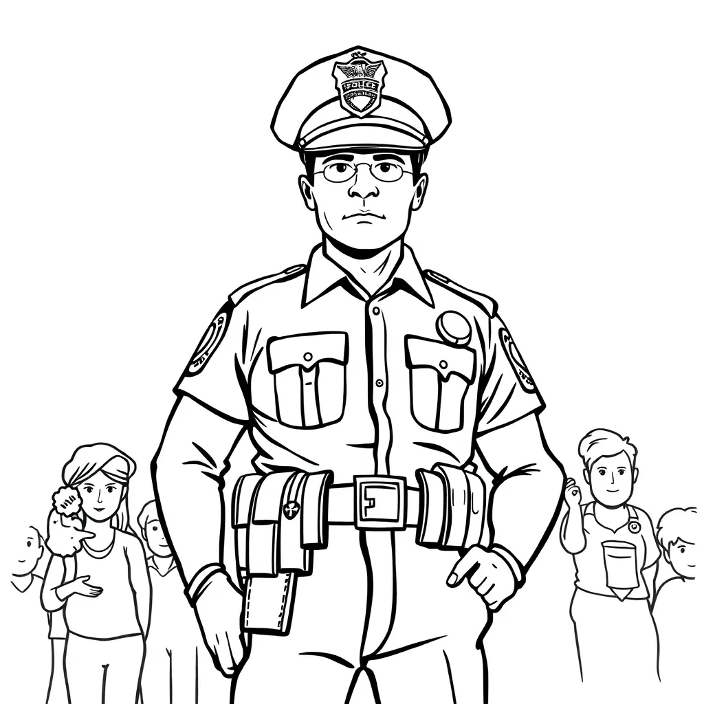 Police coloring page