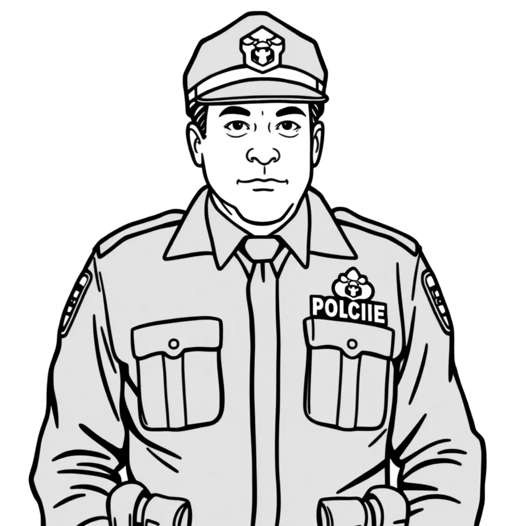 Police coloring page