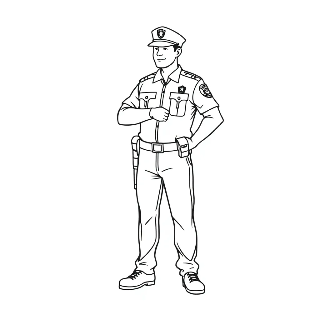 Police coloring page