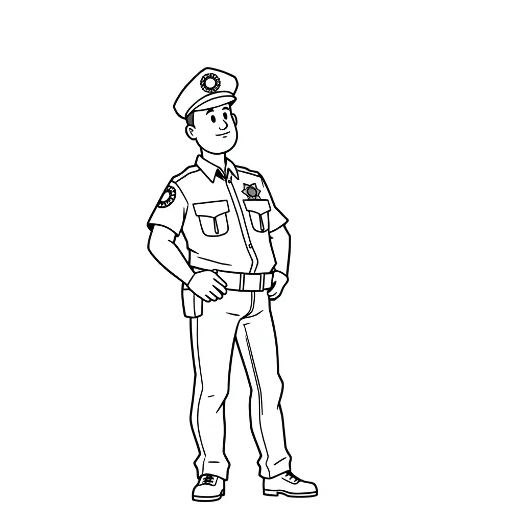Police coloring page