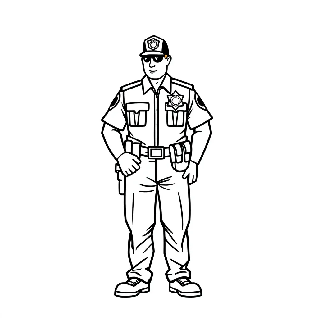 Police coloring page