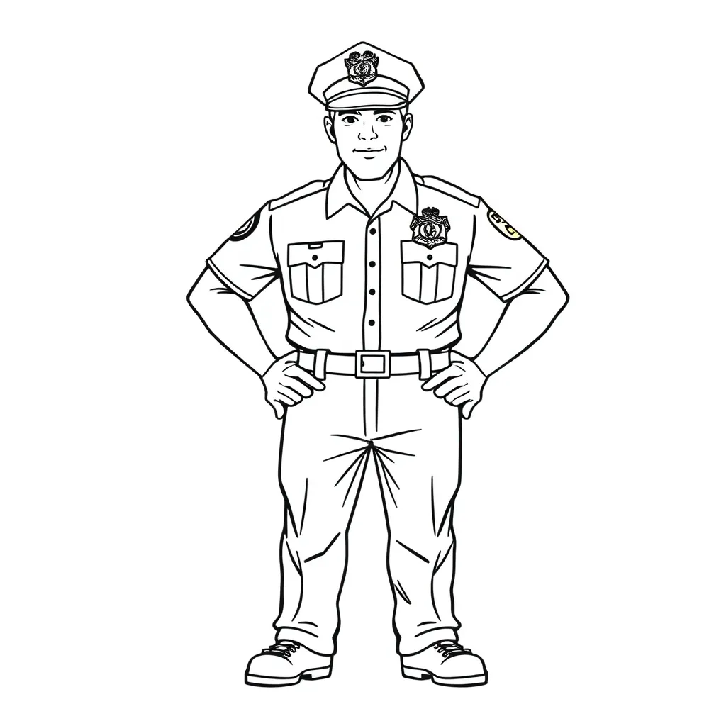 Police coloring page
