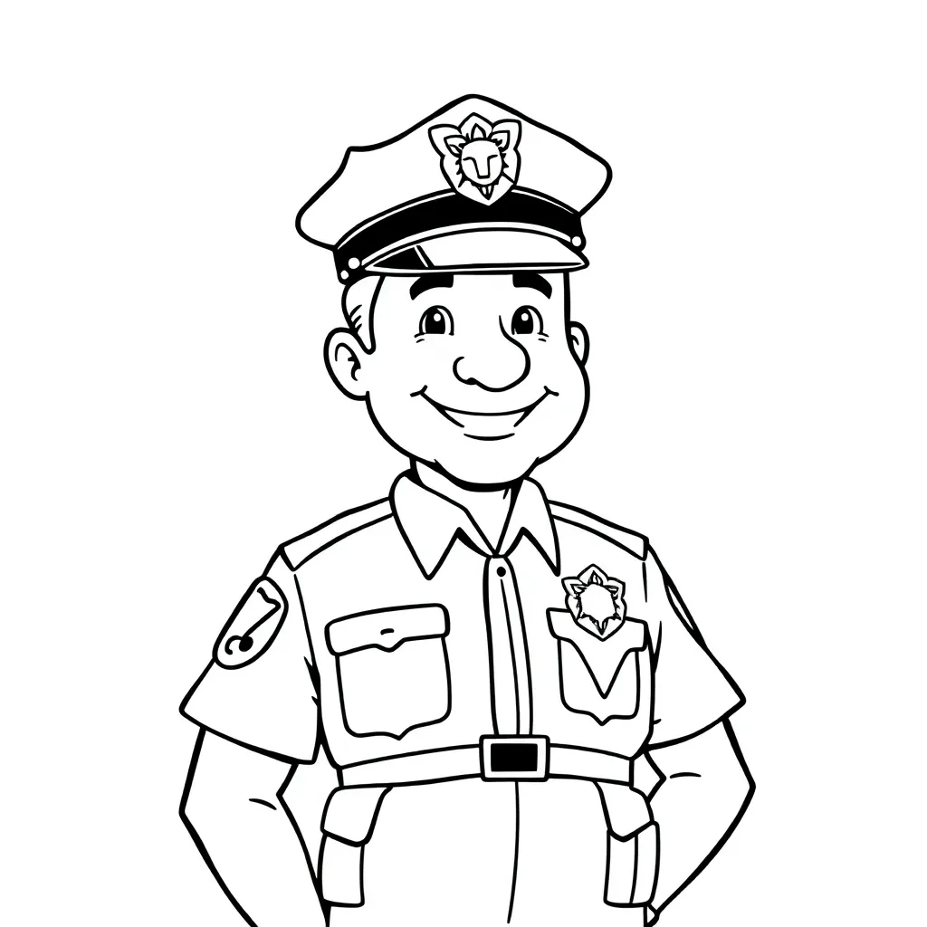 Police coloring page