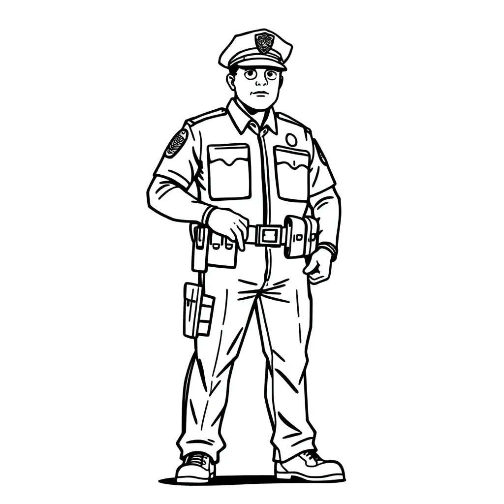 Police coloring page