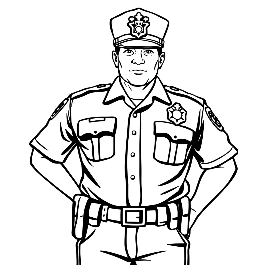 Police coloring page