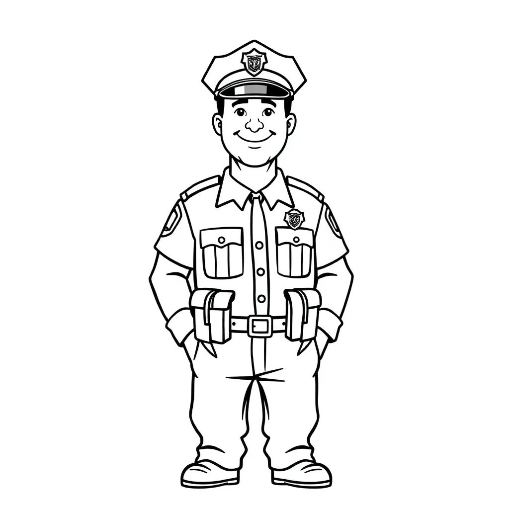 Police coloring page